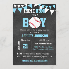 Invitaciones de Baby Shower del béisbol de la