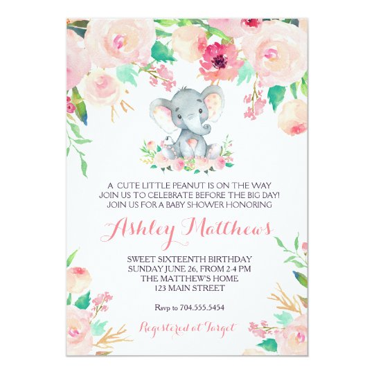 Invitaciones De Baby Shower Del Elefante Del Bebe Zazzle Es