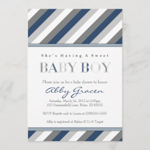 Invitaciones de Baby Shower del muchacho, marina