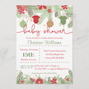Invitaciones de Baby Shower del navidad