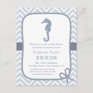 Invitaciones de Baby Shower Náuticas de Caballito 