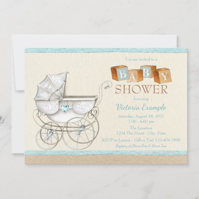 Invitaciones de baby shower neutrales en cuanto al (Anverso)