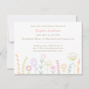 Invitaciones de Baby Shower para Primavera con Pas