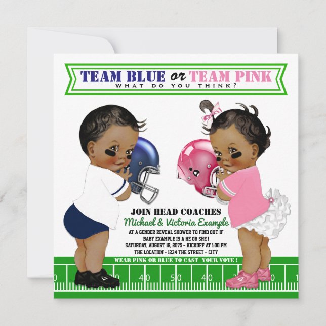Invitaciones de Baby Shower para Revelación de Gén (Anverso)