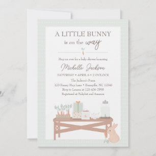 Invitaciones de Baby Shower para Un Pequeño Conejo