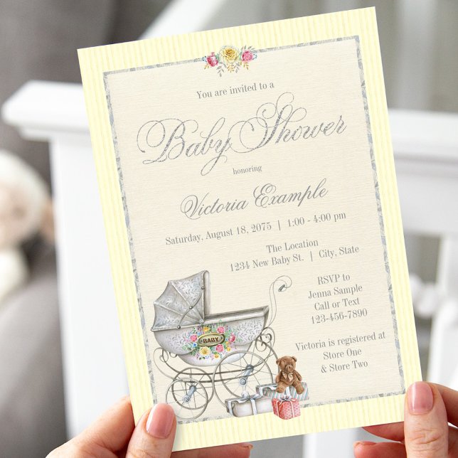 Invitaciones de Baby Shower Shabby Chic (Subido por el creador)