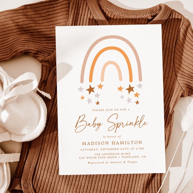 Invitaciones de Baby Sprinkle Boho Terracotta Arco (Subido por el creador)