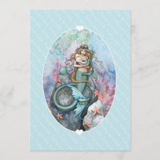 Invitaciones de Baby Sprinkle Mermaid y Baby