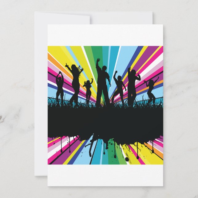Invitaciones de baile de personas (Anverso)
