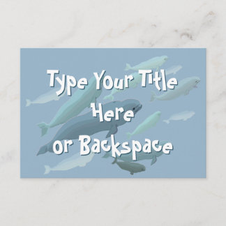 Invitaciones de ballena Beluga Personalizadas RSVP
