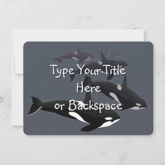Invitaciones de ballena orca Personalizadas RSVP