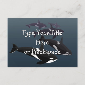 Invitaciones de ballena orca Personalizadas RSVP