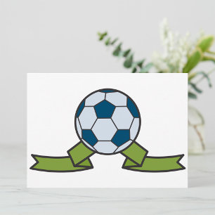 Invitaciones De Balón De Fútbol Y Cinta