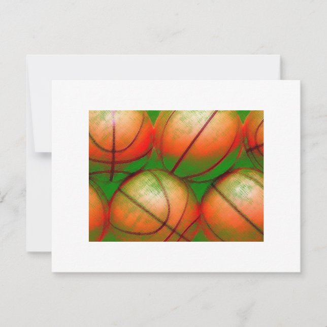 Invitaciones de Balones de Baloncesto (Anverso)
