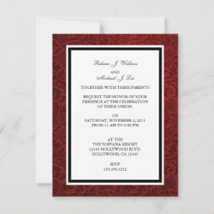 Invitaciones de banda de boda elegante