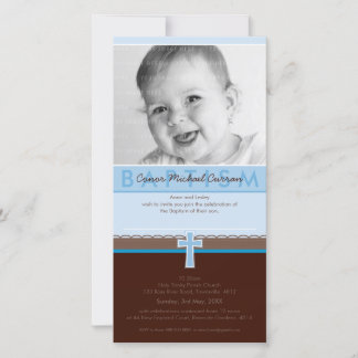 INVITACIONES DE BAPTISMO FOTOGRÁFICO :: puro 5