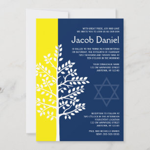Invitaciones de Bar Mitzvah del Árbol de la Vida A