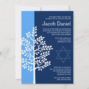Invitaciones de Bar Mitzvah del Árbol de la Vida N