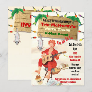 Invitaciones de Bash de Navidades de Bash Blancos