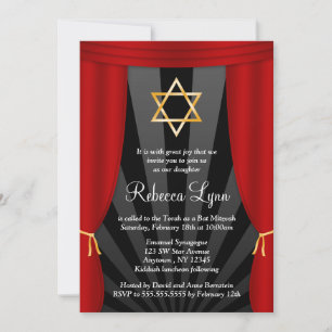 Invitaciones de Bat Mitzvah de Estrella de Hollywo