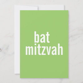 Invitaciones de Bat Mitzvah {Green claro}