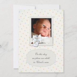 Invitaciones de Bautizo con Foto en Pastel Vintage