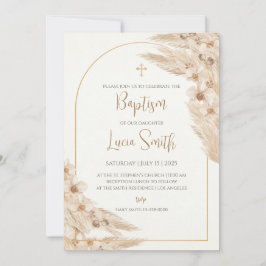 Invitaciones de Bautizo de Niña invita a la Ceremo