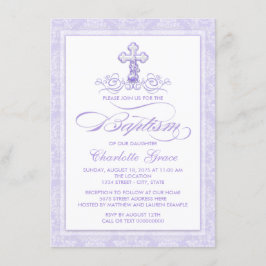 Invitaciones de Bautizo Moradas