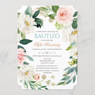 Invitaciones De Bautizo Niña Bautismo Niña