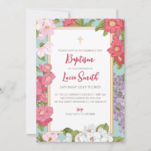 Invitaciones de bautizo para niñas