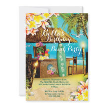 Invitaciones de Beach and Luau Party
