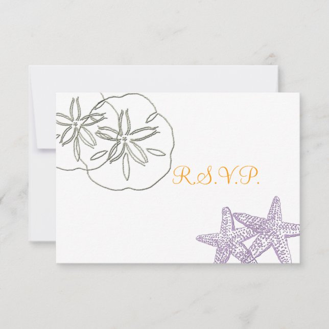 Invitaciones de Beach RSVP (Anverso)