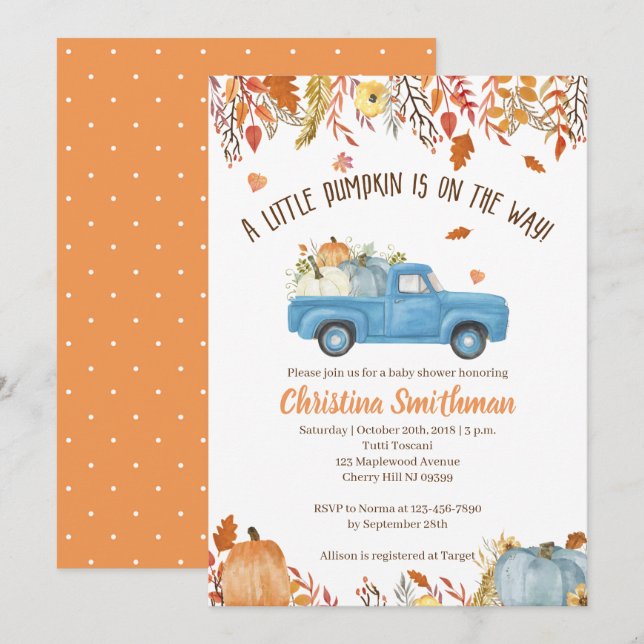 Invitaciones De Bebé De Ducha Para Un Niño (Anverso / Reverso)