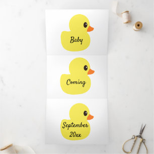 Invitaciones de bebé dudosas de caucho
