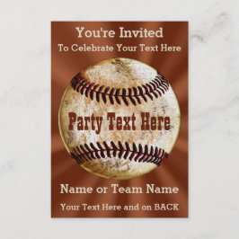 Invitaciones de béisbol más frías, TU TEXTO