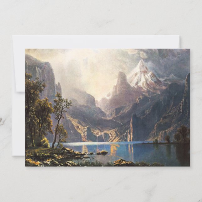 Invitaciones de Bierstadt el lago Tahoe (Anverso)