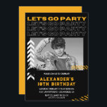 Invitaciones de Black 18th cumpleaños Hombres Phot<br><div class="desc">Invitaciones para los 18 años de Black Men Photo Spray</div>