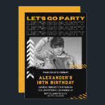 Invitaciones de Black 18th cumpleaños Hombres Phot<br><div class="desc">Invitaciones para los 18 años de Black Men Photo Spray</div>