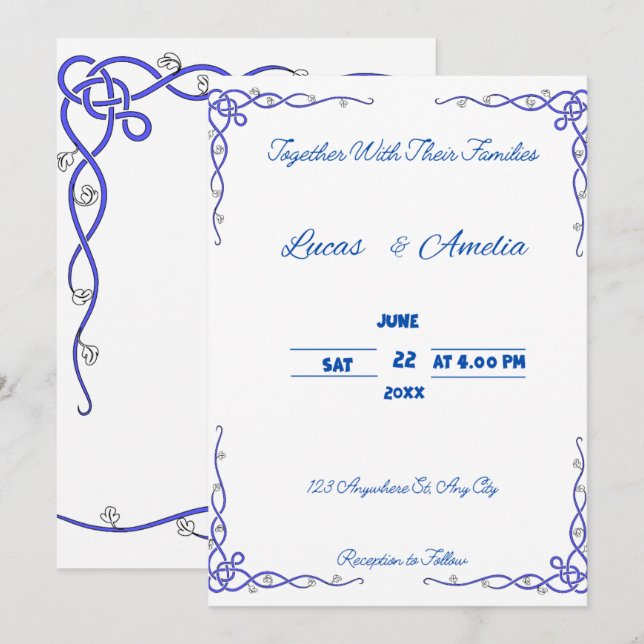 Invitaciones de Boda (Anverso / Reverso)