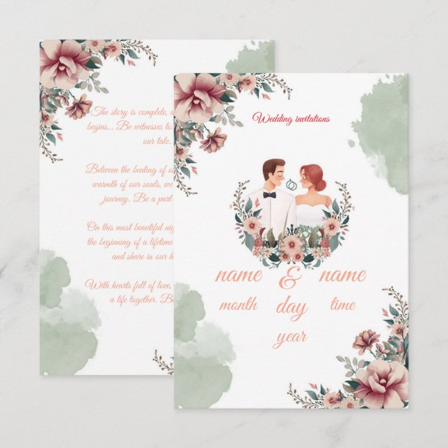 Invitaciones de boda (Anverso / Reverso)