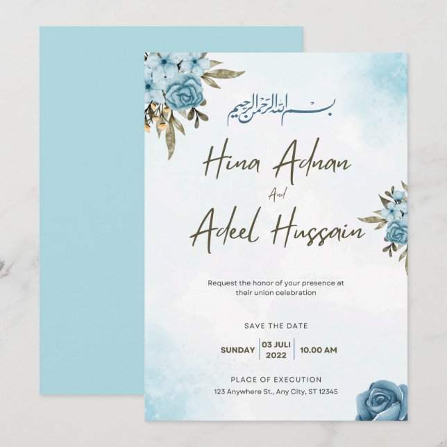 Invitaciones de boda (Anverso / Reverso)