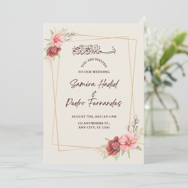 Invitaciones de boda (Anverso de pie)