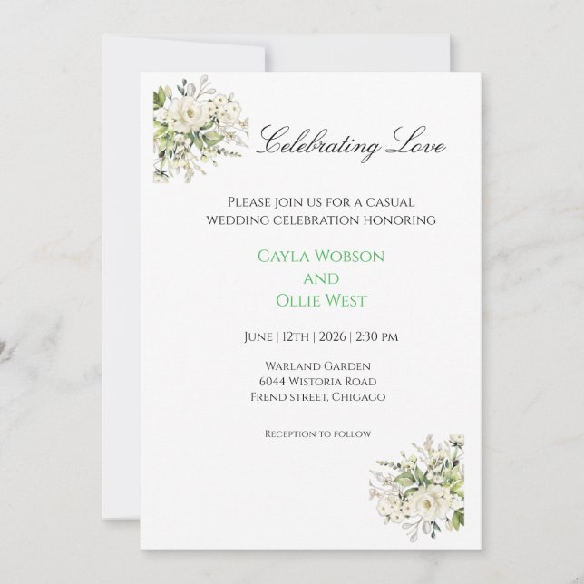 Invitaciones de boda (Anverso)