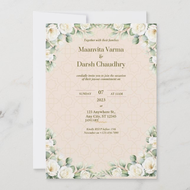 Invitaciones de boda  (Anverso)