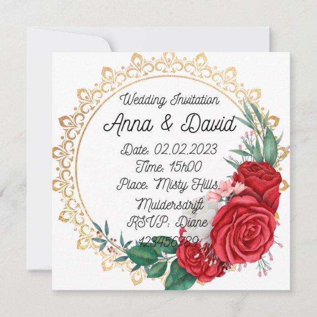 Invitaciones de boda (Anverso)