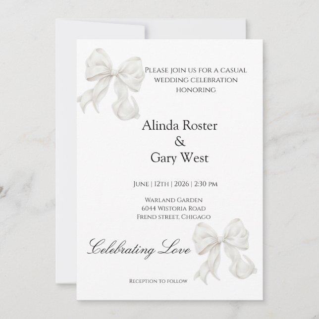 Invitaciones de boda (Anverso)