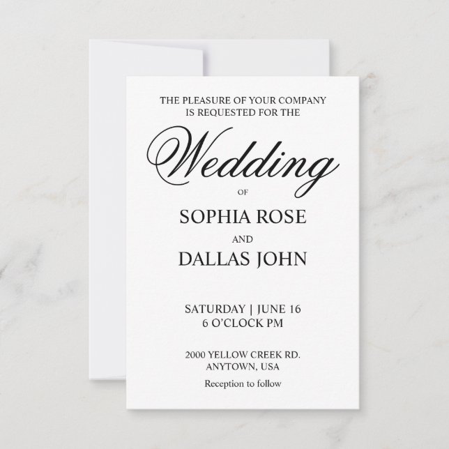Invitaciones de boda (Anverso)