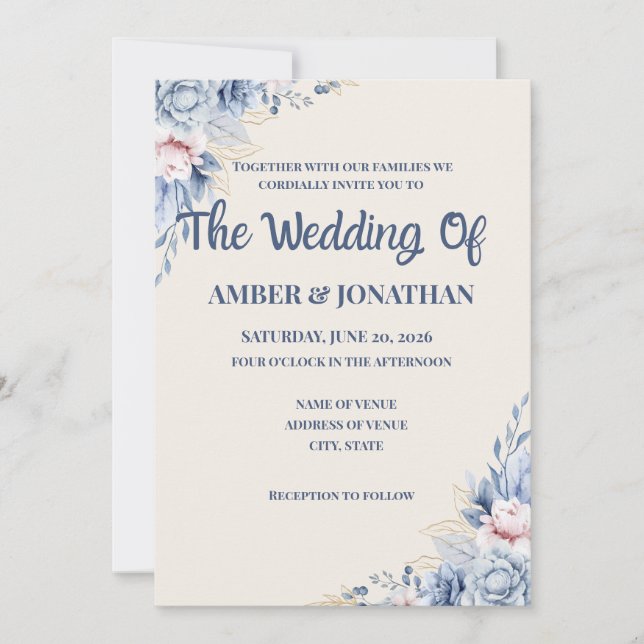 Invitaciones de Boda  (Anverso)