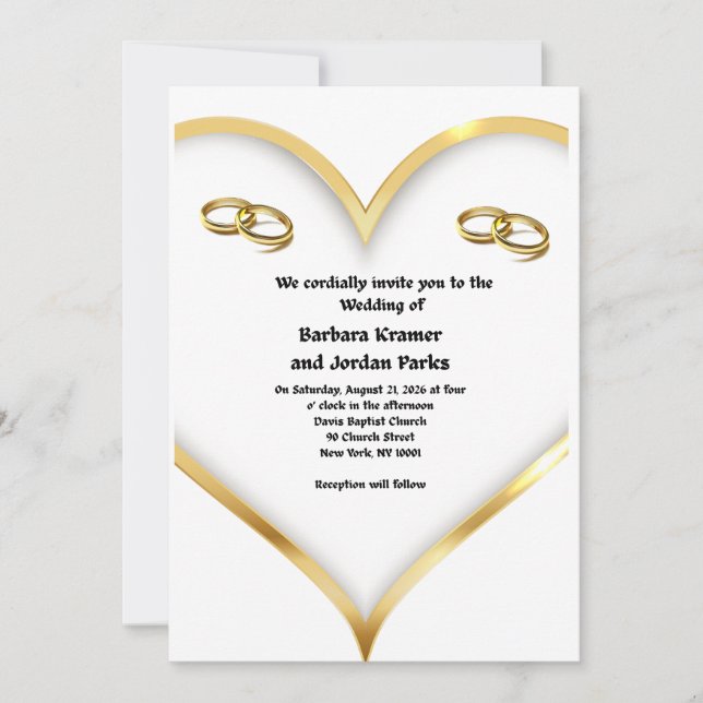 Invitaciones de boda (Anverso)