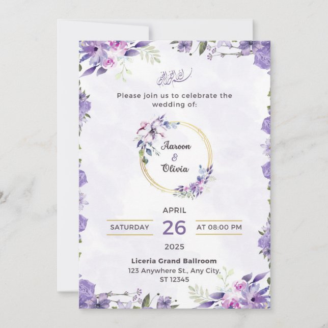 Invitaciones de boda (Anverso)